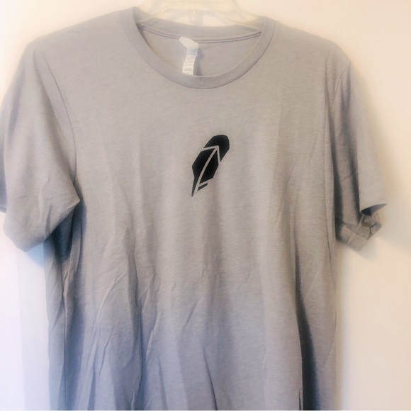 Bella Canvas Robinhood Logo Tee Grey Short Sleeve Men's Unisex size Large - Picture 1 of 13